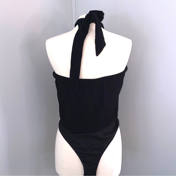 LUQ Brand Black Jersey Halter Bodysuit SZ M NWT - Picture 4 of 7